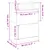 Produktbild 10 för Skoskåp med 2 flip-lådor rökfärgad ek 80x34x116 cm