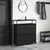 Produktbild 3 för Skoskåp med 4 flip-lådor svart 100x34x112 cm