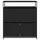 Skoskåp med 4 flip-lådor svart 100x34x112 cm