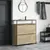 Produktbild 3 för Skoskåp med 4 flip-lådor sonoma-ek 100x34x112 cm