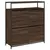 Produktbild 2 för Skoskåp med 4 flip-lådor brun ek 100x34x112 cm