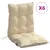 Produktbild 2 för Stolsdynor 6 st beige oxfordtyg
