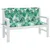 Produktbild 3 för Bänkdynor för trädgården 2st bladmönster 120x50x7cm oxfordtyg