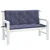 Produktbild 3 för Bänkdynor för trädgården 2st marinblå 120x50x7cm oxfordtyg