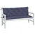 Produktbild 3 för Bänkdynor för trädgården 2st marinblå 150x50x7cm oxfordtyg