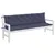 Produktbild 3 för Bänkdynor för trädgården 2st marinblå 200x50x7cm oxfordtyg