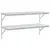 Produktbild 2 för Vägghyllor 2 st 100x40 cm silver rostfritt stål