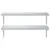 Produktbild 5 för Vägghyllor 2 st 100x40 cm silver rostfritt stål