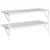 Produktbild 7 för Vägghyllor 2 st 100x40 cm silver rostfritt stål