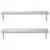 Produktbild 5 för Vägghyllor 2 st 75x23,5 cm silver rostfritt stål