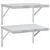 Produktbild 2 för Vägghyllor 2 st 50x40 cm silver rostfritt stål