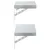 Produktbild 6 för Vägghyllor 2 st 50x23,5 cm silver rostfritt stål