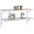 Produktbild 4 för Vägghyllor 2 st 100x40x3 cm silver rostfritt stål