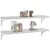 Produktbild 4 för Vägghyllor 2 st 100x30x3 cm silver rostfritt stål