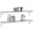 Produktbild 4 för Vägghyllor 2 st 100x23,5x3 cm silver rostfritt stål