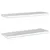 Produktbild 7 för Vägghyllor 2 st 75x23,5x3 cm silver rostfritt stål