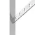 Produktbild 9 för Hyllfästen 4 st 30x2,5x15,5 cm silver rostfritt stål