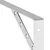 Produktbild 10 för Hyllfästen 4 st 30x2,5x15,5 cm silver rostfritt stål