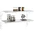 Produktbild 5 för Hyllfästen 4 st 40x2,5x25 cm silver rostfritt stål