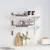 Produktbild 3 för Vägghyllor 2 nivåer 75x23,5x60 cm silver rostfritt stål