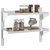 Produktbild 4 för Vägghyllor 2 nivåer 75x23,5x60 cm silver rostfritt stål