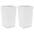 Produktbild 2 för Odlingslådor 2 st vit 32,5x32,5x57 cm PP