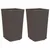 Produktbild 2 för Odlingslådor 2 st brun 32,5x32,5x57 cm PP