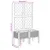 Produktbild 8 för Odlingslåda med spaljé vit 80x40x142 cm PP