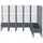 Odlingslåda med spaljé grå 200x160x142 cm PP