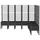 Odlingslåda med spaljé svart 200x160x142 cm PP