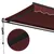 Produktbild 7 för Markis automatiskt infällbar vinröd 450x350 cm