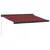 Produktbild 2 för Markis manuellt infällbar vinröd 350x250 cm