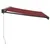 Produktbild 4 för Markis manuellt infällbar vinröd 350x250 cm