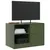 Produktbild 3 för TV-skåp 2 st olivgrön 67x39x44 cm stål