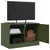 Produktbild 4 för TV-skåp 2 st olivgrön 67x39x44 cm stål
