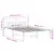 Produktbild 9 för Sängram med huvudgavel vit 140x200 cm massiv furu