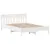 Produktbild 2 för Sängram med huvudgavel vit 135x190 cm massiv furu