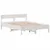 Produktbild 3 för Sängram med huvudgavel vit 140x190 cm massiv furu