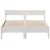 Produktbild 4 för Sängram med huvudgavel vit 140x190 cm massiv furu