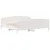 Produktbild 6 för Sängram med huvudgavel vit 200x200 cm massiv furu