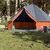 Produktbild 3 för Familjetält tipi 8 person grå och orange vattentätt