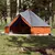 Produktbild 3 för Familjetält tipi 12 person grå och orange vattentätt