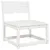 Produktbild 2 för Trädgårdssoffa utan armstöd vit 63,5x73x78 cm massiv furu