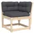 Produktbild 2 för Trädgårdssoffa hörn med dynor 73x73x78 cm massiv furu 