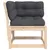 Produktbild 5 för Trädgårdssoffa hörn med dynor 73x73x78 cm massiv furu 