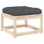Produktbild 2 för Fotpall med dyna för trädgården 63,5x63,5x38 cm massiv furu
