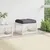 Produktbild 3 för Fotpall med dyna för trädgården vit 63,5x63,5x38 cm massiv furu