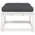 Produktbild 5 för Fotpall med dyna för trädgården vit 63,5x63,5x38 cm massiv furu