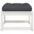 Produktbild 6 för Fotpall med dyna för trädgården vit 63,5x63,5x38 cm massiv furu
