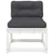 Produktbild 6 för Trädgårdsfåtöljer med dynor 2 st vit 63,5x73x78 cm massiv furu